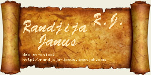 Ranđija Janus vizit kartica